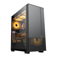 EATX RGB Desktop Gaming PC Case Full PC Gamer Case with Templado Blanco-White Tempered Glass Computer Case