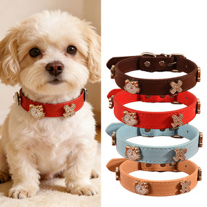 Collar de Perro Personalizado de Cuero PU para Perros Pequeños y Medianos, Collar Ajustable y Duradero para Mascotas, Cómodo y Elegante para Paseos Diarios - Product Image 2