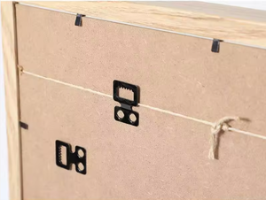 Cadre en bois pour tableau avec fond en <span class=keywords><strong>feutre</strong></span> doux, <span class=keywords><strong>verre</strong></span> trempé et élégante boule blanche incluse - Product Image 5