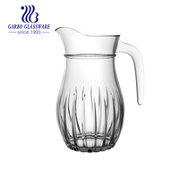 Pichet en verre personnalisé de Style de luxe du moyen-orient, décalcomanie en or, pichet à boire, bouilloire, ensemble de pichet à eau, pichet en verre avec demi-poignée
