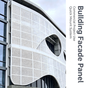 Panneau de façade de bâtiment en composite d'aluminium perforé, revêtement PVDF, système de montage rapide pour revêtement mural extérieur commercial - Product Image 1