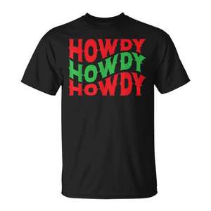 T-shirt Howdy Christmas Cowgirl Southern Western Country Rodeo - Product Image 2