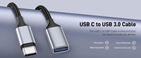Adaptador OTG USB3.0 Hembra a USBC Macho, Adaptador de Tipo-C a USB, USB-A a USB-C Macho para Teléfono/Laptop/Tablet/Switch y Dispositivos USBC