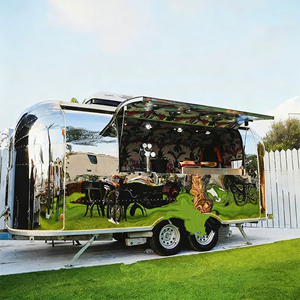 Carrito de Comida Rápida de Acero Inoxidable, Calidad Comercial para Restaurantes, Gourmet, 4 Ruedas, 13 pies, Venta Ambulante de Té con Leche y Helados - Product Image 1