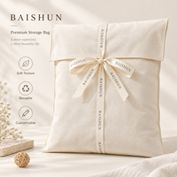 Sac de rangement en toile de coton avec fermeture à ruban, quatre couleurs, logo personnalisé imprimé, réutilisable, échantillon gratuit, commande en gros