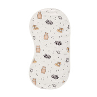 Bavoirs d'été pour bébé, motif ours de dessin animé, réutilisables et absorbants, avec coussinet d'épaule doux, pour filles et garçons