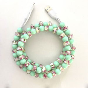 フローラ花ビーズ1m Type-C USBカスタマイズされた電話充電コードデータケーブル - Product Image 4