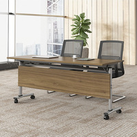 Prix d'usine bureau d'étude mobile moderne cadre en métal modulaire amovible pliable avec roues tables de réunion table de bureau de formation
