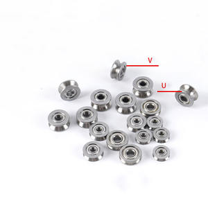 Oluklu minyatür rulman U oluk V oluk 624V 624U 623VU 604UZZ aşırı tel kasnak rulo çektirme - Product Image 3