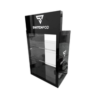 Vitrine d'exposition en acrylique personnalisée Ray Custom 3-Trie RGB LED, présentoir en acrylique, présentoir pour boutique de tabac, étagère d'exposition en acrylique