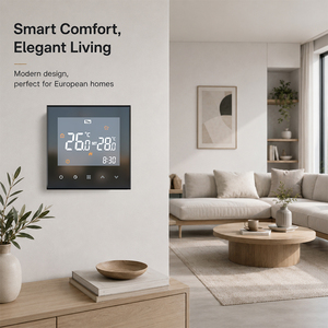 <span class=keywords><strong>Thermostat</strong></span> de chauffage au sol électrique programmable de haute précision <span class=keywords><strong>connecté</strong></span> au Wi-Fi moderne avec contrôleur de température intelligent ABS - Product Image 1