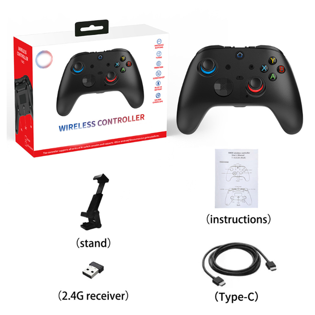 2.4G Wireless Switch Controller for Nintendo Switch/PC/Android/iOS Games 3D Joystick Six Axis Gamepad Wireless Controller