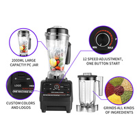 2-in-1 Commerciële Elektrische Keukenblender & -molen, Laag Geluidsniveau, 5+ Snelheden, Voor Fruit, Groenten, IJs, Smoothies