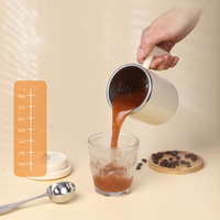 Tasse à mélanger pour lait chaud et froid facile à prendre Matériau SUS Rechargeable par USB Mousseur à lait et à café automatique