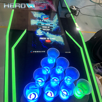 Herovr Exclusif Offre Spéciale Accrocheur Drôle Bar Jeux De Luxe Piscine Pub Bière Pong Toss Table Machine En Acier Inoxydable 16 Couleurs