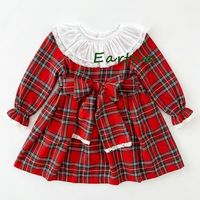 Vêtements de Noël assortis pour la famille, en tartan rouge, pour tout-petits, enfants, frères et sœurs, robes pour bébés filles