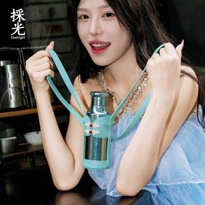 Seeklight Pure Titanium Insulated Straw Cup Double Layer <b>Vacuum</b> <b>Portable</b> Gift For Girlfriend - Product Image 2