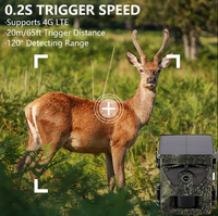 Caméra de chasse solaire WiFi 8K 60MP avec vision nocturne, connexion point à point et vitesse de capture rapide de 0,2s, IP67
