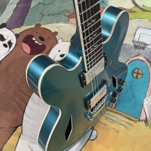 <span class=keywords><strong>Guitare</strong></span> électrique Metal Blue 335, manche en érable torréfié, corps plein, 6 cordes, touche en palissandre - Product Image 4