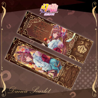 Factory 9 Designs 21*7cm Pretty Derby Anime Bookmark Impresión de doble cara Golden Cute Girls Tarjeta láser de dibujos animados para decoración de libros