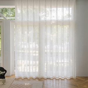 Rideaux et cantonnières en lin sur mesure extra larges pour le salon, rideaux transparents en voile pour fenêtres de maison, tissu pour rideaux. - Product Image 1