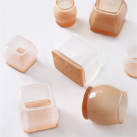 Couvre-pieds de chaise en gel de silice, silencieux, résistant à l'usure, protection des pieds de tabouret et de table