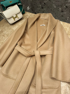 Abrigo de Cachemira de Doble Cara Estilo Max Lilia para Mujer, Chaqueta Tipo Bata de Longitud Media Inspirada en Max <span class=keywords><strong>Mara</strong></span>, Mezcla de Lana, Corte Petite - Product Image 4