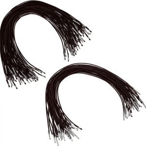 Cuerdas elásticas de macramé trenzadas con púas de 1.5mm de diámetro, extremos metálicos, correa extensora elástica para mascarillas, bolsas de fiesta DIY - Product Image 1