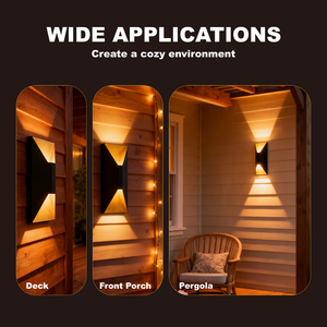 Lampes extérieures modernes noires mates pour patio, <span class=keywords><strong>porte</strong></span> <span class=keywords><strong>d</strong></span>'<span class=keywords><strong>entrée</strong></span>, luminaires muraux extérieurs, lanternes murales étanches - Product Image 6