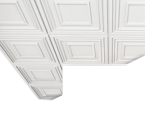 Paneles de Techo Decorativos de PVC <span class=keywords><strong>con</strong></span> <span class=keywords><strong>Relieve</strong></span> Cuadrado en Blanco Mate - Product Image 4