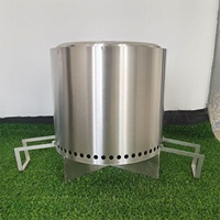 Acier inoxydable 304 feux de joie brasier poêle foyer extérieur sans fumée charbon de bois camping foyer portable