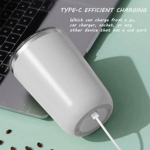 Custom Logo Printed 304 Stainless Steel Automatic Lazy <b>Coffee</b> Corporate Activity Business Gift Electric Milk Tumbler Cup - Product Image 5