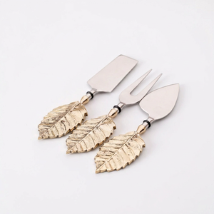 Ensemble de couteaux à fromage dorés 3 pièces en acier inoxydable, coupe-fromages et spatules pour planches à servir, fêtes, cadeaux et kit de repas à domicile - Product Image 5