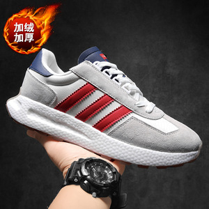 Chaussures de marche chaudes pour homme Y-3K0EB en cuir noir à bout rond, lacets, semelle extérieure en caoutchouc isolante, doublure en peluche - Product Image 4