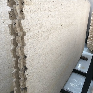 Design moderno Beige lastra di pietra arenaria pareti e pavimenti lucidati in pietra naturale Texture <span class=keywords><strong>sfondo</strong></span> di roccia per applicazioni di piastrelle alberghiere - Product Image 5