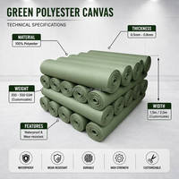 Tissu en toile de polyester d'extérieur pour tente, auvent, sac, canapé – Imperméable, robuste, tissage dense, enduit, en rouleau – Fourniture directe usine