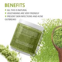 Soins de la peau de marque privée OEM exfoliant et adoucissant au sel de mer gommage au thé vert matcha pour le visage et la peau morte