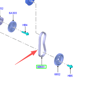 <span class=keywords><strong>Courroie</strong></span> <span class=keywords><strong>de</strong></span> <span class=keywords><strong>distribution</strong></span> <span class=keywords><strong>de</strong></span> pompe à huile F1FG-6B651-AA F1FG6B651AA F1FZ6B651A 46 dents pour <span class=keywords><strong>Ford</strong></span> 1.0T EcoBoost Fiesta <span class=keywords><strong>Focus</strong></span> EcoSport - Product Image 4