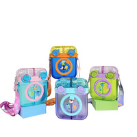 Nouvelle Bouteille d'Eau en Plastique Mignonne de 500 ml pour Enfants, Portable avec Sangle, Tasse à Boire en Plastique pour Enfants