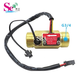 Pin LCD-S Powered xách tay kỹ thuật số Đồng hồ nước + G3/4 "ống kết nối Hall hiệu ứng nhiệt độ probe Brass cảm biến lưu lượng - Product Image 5