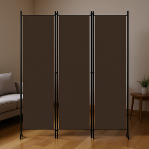 Paravent à 3 panneaux marron 59,1''x70,9'' – Écrans et cloisons élégants pour la décoration intérieure Modèle D0100HHD97X - Product Image 2