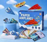 Kit d'avions en papier pour enfants - Avions en papier, ensemble de jouets en papier à plier soi-même pour enfants de 3 ans et plus, activité amusante en plein air et jouet éducatif