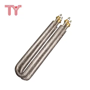 3kw 5kw 6kw U W Resistencia eléctrica industrial Elemento de calentamiento de aire 120V Calentador de tubo con aletas