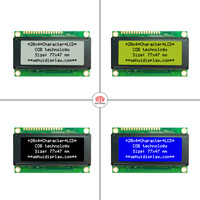 Modules d'affichage LCD COB STN/FSTN de petite taille 2004 caractères jaune vert bleu noir gris écran matriciel pour les usines