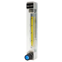 Débitmètre à rotamètre en verre avec vanne de commande pour micro-débitmètre à flotteur eau/air/gaz