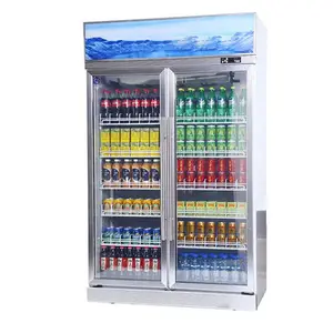 Refrigerador de doble puerta para cerveza, refrigerador para la escuela