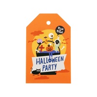 Cartes de décoration suspendues pour Halloween transfrontalières, décorations à thème Fête des Morts, marque-pages en carton Tête de mort et Citrouille