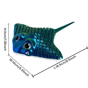 Figura Decorativa Antiestrés Impresa en 3D de Manta Ray, Figuras Pequeñas en Movimiento para Peceras, Éxito de Ventas - Product Image 4
