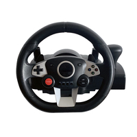 Volant de jeu filaire multiplateforme 7-en-1 avec rotation à 270°, moteur à vibration, Plug & Play pour PC