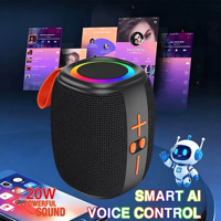 Sistem Audio Model AI Canggih, Speaker BT Suara Pintar, Subwoofer Bass Berat Berdaya Tinggi, Audio Mini Portabel untuk Penggunaan Luar Ruangan dan di Rumah